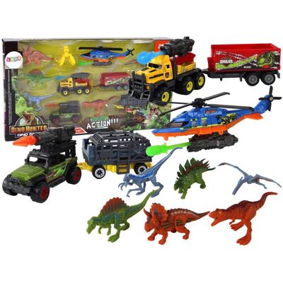 Leantoys - Helicopter & Dinosaurs 6pc - Toy Set Leantoys - Helicopter & Dinosaurs 6pc - Toy Set