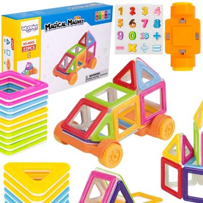 Lean Toys ZESTAW POJAZDY BUDOWLANE KLOCKI MAGNETYCZNE Lean Toys ZESTAW POJAZDY BUDOWLANE KLOCKI MAGNETYCZNE