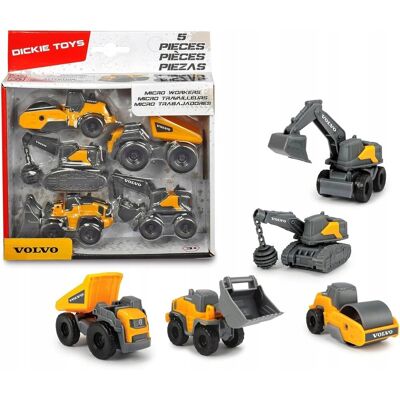 Dickie Toys Zestaw Pojazdy Budowlane Volvo Koparka Wywrotka Ładowarka Walec Prezent Dickie Toys Zestaw Pojazdy Budowlane Volvo Koparka Wywrotka Ładowarka Walec Prezent