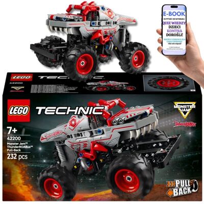 ZESTAW PREZENT LEGO Technic 42200 ThunderROARus Z napędem pull-back Dla dzieci kochających dinozaury i potężne auta + EBOOK-2 ZESTAW PREZENT LEGO Technic 42200 ThunderROARus Z napędem pull-back Dla dzieci kochających dinozaury i potężne auta + EBOOK-2
