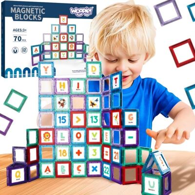 Lean Toys Zestaw Przestrzenne Klocki Magnetyczne Nauka Liter Lean Toys Zestaw Przestrzenne Klocki Magnetyczne Nauka Liter