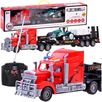 Lean Toys Zestaw Radiowy Sterowany Tir Laweta z Traktorem i Przyczepą Lean Toys Zestaw Radiowy Sterowany Tir Laweta z Traktorem i Przyczepą