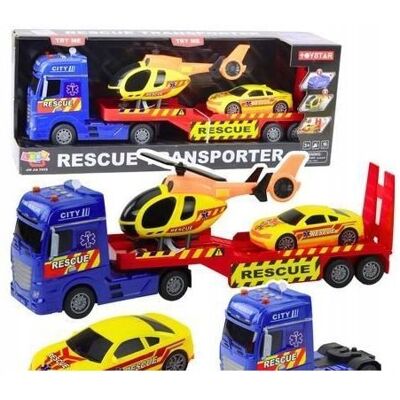 Lean Toys ZESTAW RATOWNICZY CIĘŻARÓWKA HELIKOPTER SAMOCHÓD Lean Toys ZESTAW RATOWNICZY CIĘŻARÓWKA HELIKOPTER SAMOCHÓD