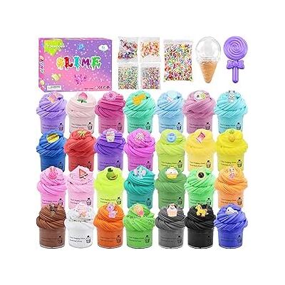 Bezmarkowe ZESTAW SLIME FLUFFY 26 SZTUKI MIĘKKIE I ELASTYCZNE DIY GLUT EDUKACYJNY Bezmarkowe ZESTAW SLIME FLUFFY 26 SZTUKI MIĘKKIE I ELASTYCZNE DIY GLUT EDUKACYJNY