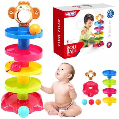 Lean Toys ZESTAW SPIRALA TOR KULKOWY 3 KULKI Lean Toys ZESTAW SPIRALA TOR KULKOWY 3 KULKI