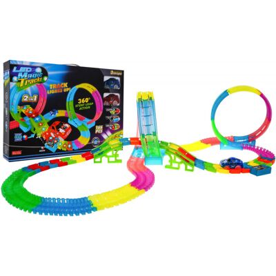 Lean Toys Zestaw Torów Wyścigowych dla Dzieci z Akcesoriami Lean Toys Zestaw Torów Wyścigowych dla Dzieci z Akcesoriami