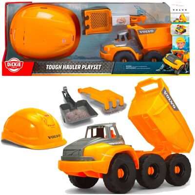 Dickie Toys Zestaw Volvo Pojazd budowlany Wywrotka Auto Akcesoria + Kask Ochronny Dickie Toys Zestaw Volvo Pojazd budowlany Wywrotka Auto Akcesoria + Kask Ochronny