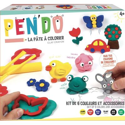 GRAINE CRÉATIVE DIY Pen'do Zestaw - 6 Kolorów Mas Klei GRAINE CRÉATIVE DIY Pen'do Zestaw - 6 Kolorów Mas Klei