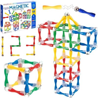 Lean Toys ZESTW KLOCKI MAGNETYCZNE KONSTRUKCYJNE DLA DZIECI Lean Toys ZESTW KLOCKI MAGNETYCZNE KONSTRUKCYJNE DLA DZIECI