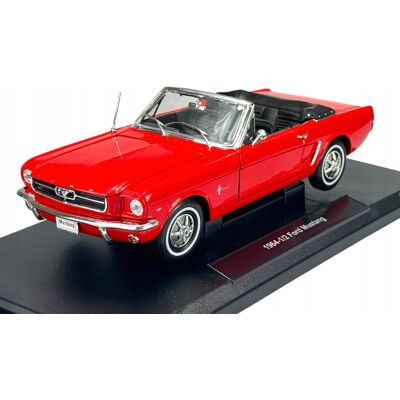 1964 1/2 Ford Mustang Model Metalowy Welly 1:18 Czerwony 1964 1/2 Ford Mustang Model Metalowy Welly 1:18 Czerwony