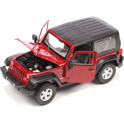 2007 Jeep Wrangler Model Metal Welly 1:24 Bordowy 2007 Jeep Wrangler Model Metal Welly 1:24 Bordowy