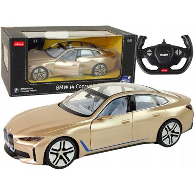 Auto Bmw I4 Samochód Zdalnie Sterowany Rc Rastar Złoty 1:14 Auto Bmw I4 Samochód Zdalnie Sterowany Rc Rastar Złoty 1:14