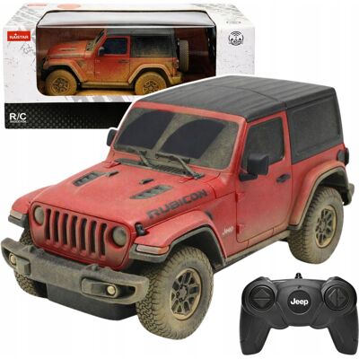 Lean Toys Auto Jeep Wrangler Rubicon-Muddy Zdalnie Sterowane Rc Czerwone Rastar 1:24 Lean Toys Auto Jeep Wrangler Rubicon-Muddy Zdalnie Sterowane Rc Czerwone Rastar 1:24