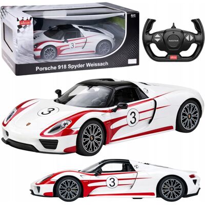 Lean Toys Auto Porsche 918 Spyder Performance Zdalnie Sterowane Rc Białe Rastar 1:14 Lean Toys Auto Porsche 918 Spyder Performance Zdalnie Sterowane Rc Białe Rastar 1:14