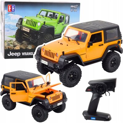 Lean Toys Auto Terenowe Zdalnie Sterowane Rc Jeep Wrangler Pomarańczowy 1:14 Lean Toys Auto Terenowe Zdalnie Sterowane Rc Jeep Wrangler Pomarańczowy 1:14