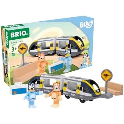 Brio World 36147 Bluey Pociąg Podróżny, Drewniana Kolejka Z Figurkami Dla Dzieci Od 3 Lat Brio World 36147 Bluey Pociąg Podróżny, Drewniana Kolejka Z Figurkami Dla Dzieci Od 3 Lat