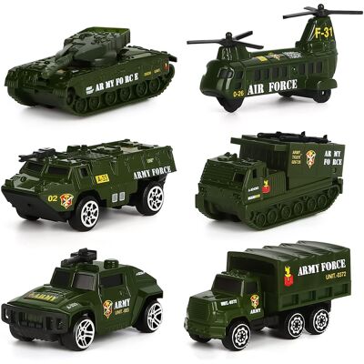 Inny producent Dreamon Toy Cars Pojazdy Wojskowe Zestaw Zabawek Mini Cars Modele Ze Stopów Metali Dla Dzieci W Wieku 3+, 6 Sztuk Inny producent Dreamon Toy Cars Pojazdy Wojskowe Zestaw Zabawek Mini Cars Modele Ze Stopów Metali Dla Dzieci W Wieku 3+, 6 Sztuk