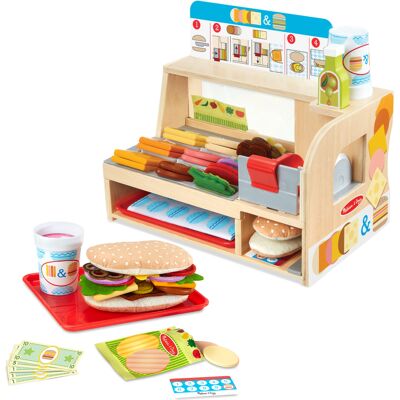 Drewniany Sklep Bar Kanapkowy Melissa & Doug Sandwich Counter Akcesoria 56 Elem. Drewniany Sklep Bar Kanapkowy Melissa & Doug Sandwich Counter Akcesoria 56 Elem.