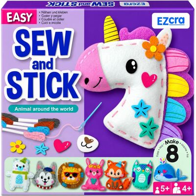 Inny producent Ezcra Łatwy Zestaw Do Szycia Dla Dzieci - Niechlujny Zestaw Do Szycia Dla Dzieci - 8 Łatwych Do Wykonania Projektów Szycia Zwierząt - Zabawne Naklej.. Inny producent Ezcra Łatwy Zestaw Do Szycia Dla Dzieci - Niechlujny Zestaw Do Szycia Dla Dzieci - 8 Łatwych Do Wykonania Projektów Szycia Zwierząt - Zabawne Naklej..