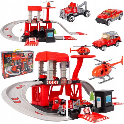 MalPlay Garaż Parking Remiza Piętrowa Baza Zestaw 3 Auta Helikopter Straż Pożarna MalPlay Garaż Parking Remiza Piętrowa Baza Zestaw 3 Auta Helikopter Straż Pożarna