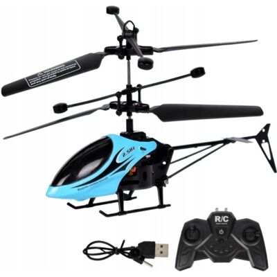 PerfectLife Helikopter Zdalnie Sterowany Led Dla Dzieci Niebieski PerfectLife Helikopter Zdalnie Sterowany Led Dla Dzieci Niebieski