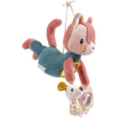 Lilliputiens Jeanne Le Chat - Peluche Nomade D Activites - Rose Et Vert - 26 Cm Lilliputiens Jeanne Le Chat - Peluche Nomade D Activites - Rose Et Vert - 26 Cm