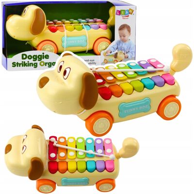 Lean Toys Jeżdżący Piesek Cymbałki Ruchome Uszy Ogon Pałeczka Na Sznurku Lean Toys Jeżdżący Piesek Cymbałki Ruchome Uszy Ogon Pałeczka Na Sznurku