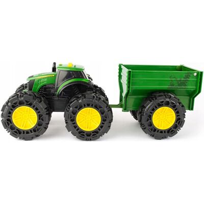 Tomy John Deere Traktor Monster Z Przyczepą Dźwięk Świa Tomy John Deere Traktor Monster Z Przyczepą Dźwięk Świa