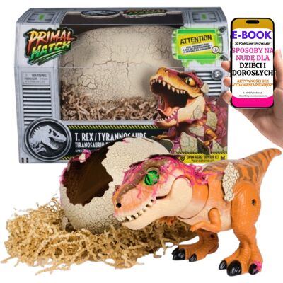 Spin Master Jurassic World Jajo Dinozaura T-Rex Interaktywna Zabawka Światło Dźwięk Prezent + E-Book-3 Spin Master Jurassic World Jajo Dinozaura T-Rex Interaktywna Zabawka Światło Dźwięk Prezent + E-Book-3