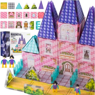 MalPlay Klocki Magnetyczne 65 El. Zamek Pałac Księżniczki Figurki Konstrukcyjne 3+ MalPlay Klocki Magnetyczne 65 El. Zamek Pałac Księżniczki Figurki Konstrukcyjne 3+