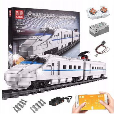 Klocki Pociąg Biały Pasażerski Elektryczny 12002 Mould King Klocki Pociąg Biały Pasażerski Elektryczny 12002 Mould King