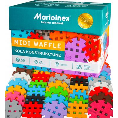 Klocki Waffle Koła Konstruktor Marioinex 120 El. Klocki Waffle Koła Konstruktor Marioinex 120 El.