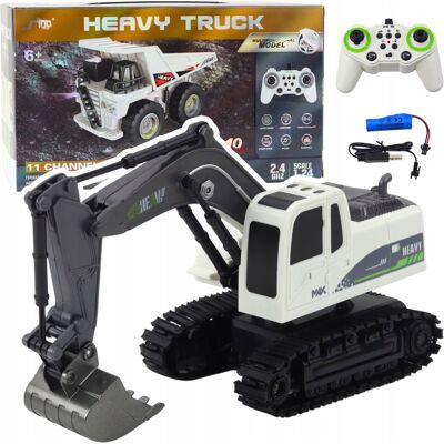 Lean Toys Koparka Gąsienicowa Zdalnie Sterowana Rc Światła Dźwięki Biała 1:24 Lean Toys Koparka Gąsienicowa Zdalnie Sterowana Rc Światła Dźwięki Biała 1:24