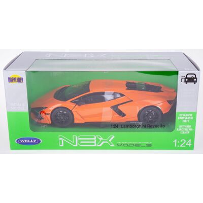 Lamborghini Revuelto 1:24 Model Metal Welly Pomarańczowy Lamborghini Revuelto 1:24 Model Metal Welly Pomarańczowy
