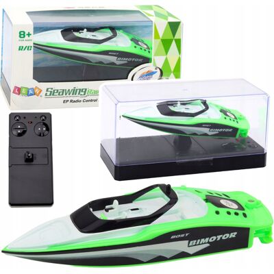 Lean Toys Łódź Motorówka Zdalnie Sterowana Rc Biało-Zielona 15cm Lean Toys Łódź Motorówka Zdalnie Sterowana Rc Biało-Zielona 15cm