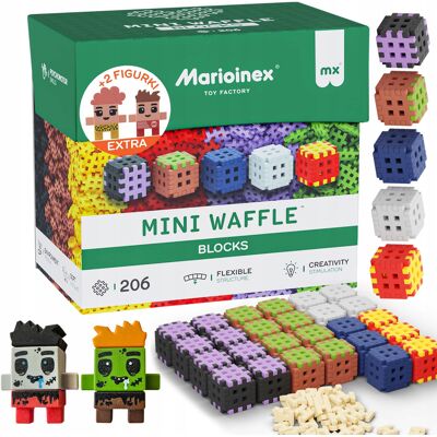 Marioinex Mini Waffle Green Blocks 208 El. - Klocki W Stylu Pixel 2 Figurki Marioinex Mini Waffle Green Blocks 208 El. - Klocki W Stylu Pixel 2 Figurki