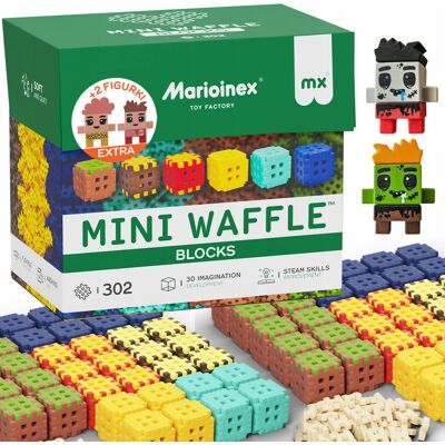 Marioinex Mini Waffle Green Blocks 304 El. - Klocki Bloki Pixel 2 Figurki Marioinex Mini Waffle Green Blocks 304 El. - Klocki Bloki Pixel 2 Figurki