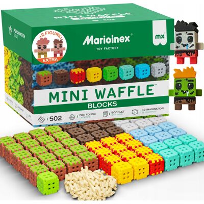 Marioinex Mini Waffle Green Blocks 504 El. - Klocki Bloki Pixel 2 Figurki Marioinex Mini Waffle Green Blocks 504 El. - Klocki Bloki Pixel 2 Figurki