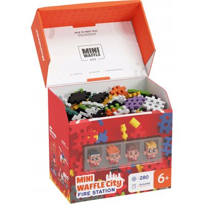 Marioinex Wafle Mini - Duża Remiza Strażacka 280 El 4 Figurki Marioinex Wafle Mini - Duża Remiza Strażacka 280 El 4 Figurki