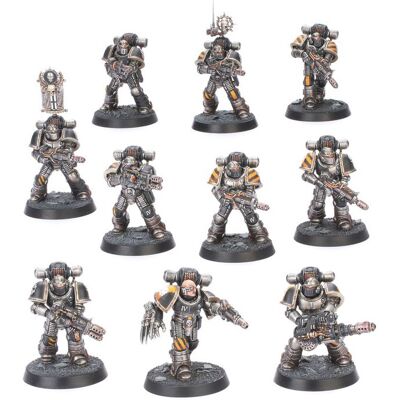 Games Workshop Mkii Veteran Squad With Disintegrator Weapons, Warhammer Horus Heresy, 10 Figurek Games Workshop Mkii Veteran Squad With Disintegrator Weapons, Warhammer Horus Heresy, 10 Figurek