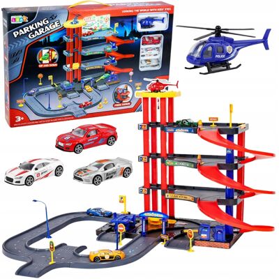 Lean Toys Parking Wielopoziomowy 4 Poziomy Z Windą Helikopter Autka 70 El. Lean Toys Parking Wielopoziomowy 4 Poziomy Z Windą Helikopter Autka 70 El.