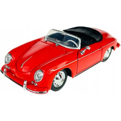 Porsche 356a Model Metal Welly 1:24 Klasyk Czerwon Porsche 356a Model Metal Welly 1:24 Klasyk Czerwon