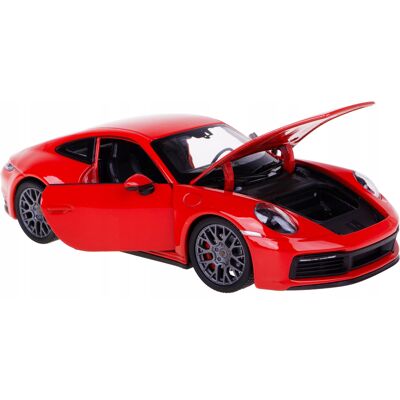 Porsche 911 Carrera 4s Model Metalowy Welly 1:24 Czerwony Porsche 911 Carrera 4s Model Metalowy Welly 1:24 Czerwony