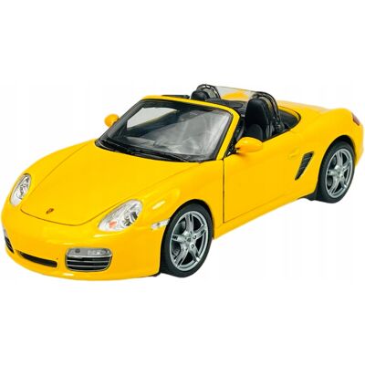 Porsche Boxster S Model Metalowy Welly 1:24 Żółty Porsche Boxster S Model Metalowy Welly 1:24 Żółty
