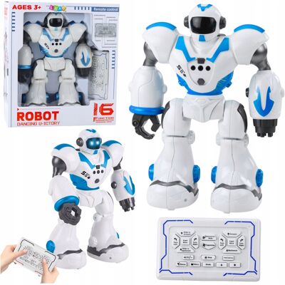 Lean Toys Robot Interaktywny Sterowany Rc 16 Funkcji Światła Dźwięki Niebieski Lean Toys Robot Interaktywny Sterowany Rc 16 Funkcji Światła Dźwięki Niebieski