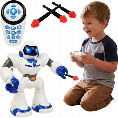LittleKingdom Robot Rc Interaktywny Z Pilotem 29cm Chodzący Strzelający Mówiący Zabawka LittleKingdom Robot Rc Interaktywny Z Pilotem 29cm Chodzący Strzelający Mówiący Zabawka