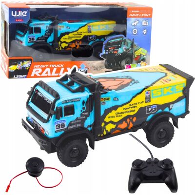 Lean Toys Samochód Ciężarowy Rc Niebieski – Sterowany Pilotem Z Klaksonem Lean Toys Samochód Ciężarowy Rc Niebieski – Sterowany Pilotem Z Klaksonem