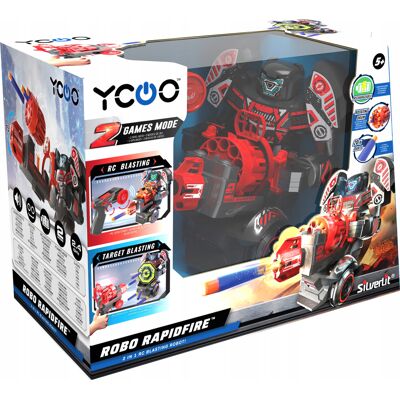 Inny producent Silverlit Robo Rapidfire 2w1 Robot Zdalnie Sterowany Rc Miotacz Pocisków 5+ / Silverlit Inny producent Silverlit Robo Rapidfire 2w1 Robot Zdalnie Sterowany Rc Miotacz Pocisków 5+ / Silverlit
