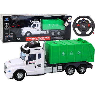 Lean Toys Śmieciarka Zdalnie Sterowana Rc Zielona Światła Dźwięki Lean Toys Śmieciarka Zdalnie Sterowana Rc Zielona Światła Dźwięki