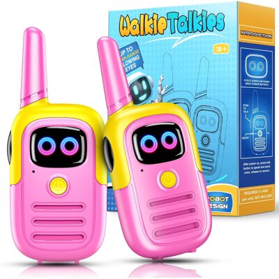 Inny producent Walkie Talkie Dla Dzieci Różowo-Żółty, Zabawka Z Dużym Zasięgiem Inny producent Walkie Talkie Dla Dzieci Różowo-Żółty, Zabawka Z Dużym Zasięgiem